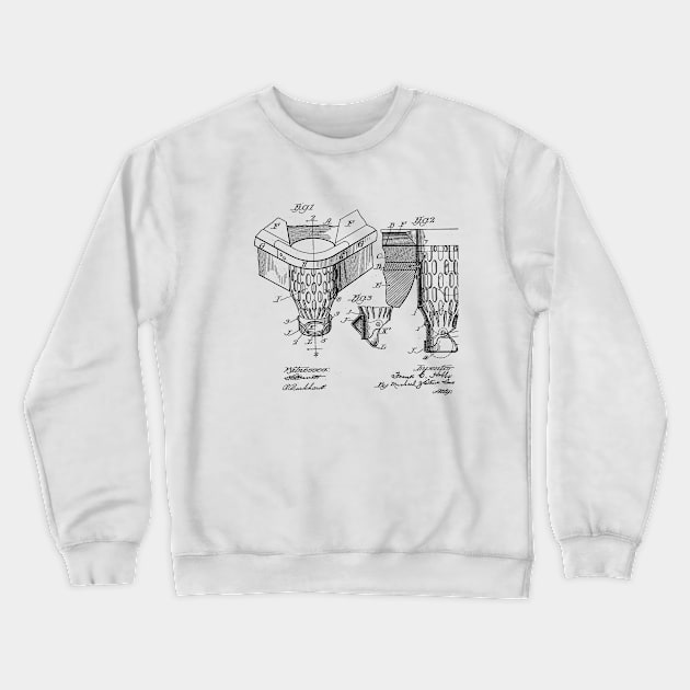 Dischargeable Pocket for Billiard Table Vintage Patent Drawing Crewneck Sweatshirt by TheYoungDesigns